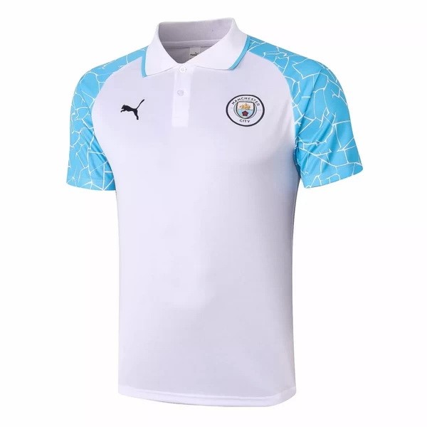 Polo Manchester City 2020-21 Blanco Azul